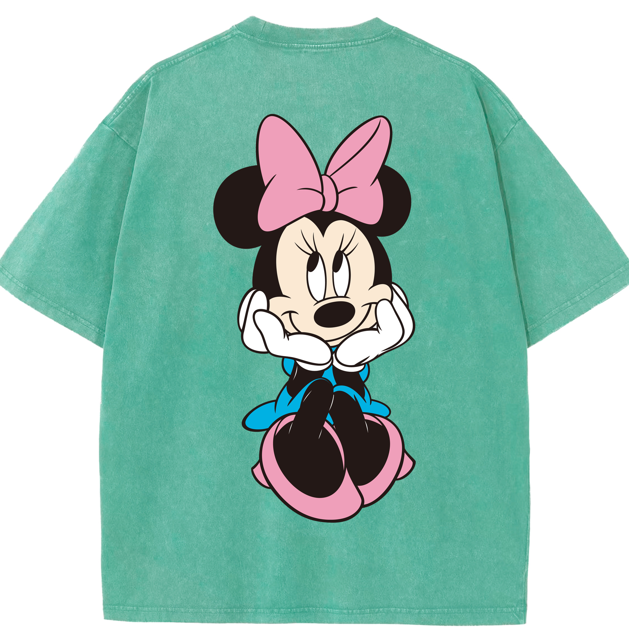 （画像用） ミッキーマウス Mickey Mouse 綿100% ヴィンテージ風 半袖Tシャツ（背面プリント）